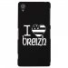 CPRN1Z3PLUSDRAPBREIZH - Coque rigide noire pour Sony Xperia Z3-Plus avec impression Motif drapeau breton I Love Breizh