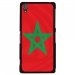 CPRN1Z3PLUSDRAPMAROC - Coque rigide noire pour Sony Xperia Z3-Plus avec impression Motif drapeau du Maroc