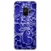 CRYSGALAXYS9ARABESQUEBLEU - Coque rigide transparente pour Samsung Galaxy S9 avec impression Motifs arabesque bleu