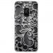 CRYSGALAXYS9ARABESQUENOIR - Coque rigide transparente pour Samsung Galaxy S9 avec impression Motifs arabesque noir