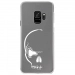 CRYSGALAXYS9CRANE - Coque rigide transparente pour Samsung Galaxy S9 avec impression Motifs crâne blanc