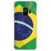 CRYSGALAXYS9DRAPBRESIL - Coque rigide transparente pour Samsung Galaxy S9 avec impression Motifs drapeau du Brésil
