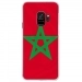 CRYSGALAXYS9DRAPMAROC - Coque rigide transparente pour Samsung Galaxy S9 avec impression Motifs drapeau du Maroc
