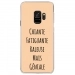 CRYSGALAXYS9GENIALEBEIGE - Coque rigide transparente pour Samsung Galaxy S9 avec impression Motifs Chiante mais Géniale beige