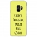 CRYSGALAXYS9GENIALEJAUNE - Coque rigide transparente pour Samsung Galaxy S9 avec impression Motifs Chiante mais Géniale jaune