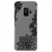 CRYSGALAXYS9LACENOIR - Coque rigide transparente pour Samsung Galaxy S9 avec impression Motifs Lace noir