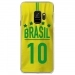 CRYSGALAXYS9MAILLOTBRESIL - Coque rigide transparente pour Samsung Galaxy S9 avec impression Motifs Maillot de Football Brésil