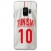 CRYSGALAXYS9MAILLOTTUNISIE - Coque rigide transparente pour Samsung Galaxy S9 avec impression Motifs Maillot de Football Tunisie