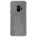CRYSGALAXYS9MAINPEACE - Coque rigide transparente pour Samsung Galaxy S9 avec impression Motifs main Peace and Love