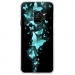 CRYSGALAXYS9PAPILLONSBLEUS - Coque rigide transparente pour Samsung Galaxy S9 avec impression Motifs papillons bleus