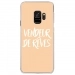 CRYSGALAXYS9VENDREVEBEIGE - Coque rigide transparente pour Samsung Galaxy S9 avec impression Motifs vendeur de rêves beige