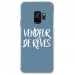 CRYSGALAXYS9VENDREVEBLEU - Coque rigide transparente pour Samsung Galaxy S9 avec impression Motifs vendeur de rêves bleu