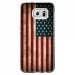 CRYSGALS7EDGEDRAPUSAVINTAGE - Coque rigide transparente pour Samsung Galaxy S7-Edge avec impression Motifs drapeau USA vintage