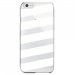 CRYSIP6PLUSBANDESBLANCHES - Coque rigide pour Apple iPhone 6 Plus avec impression Motifs bandes blanches