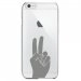 CRYSIP6PLUSMAINPEACE - Coque rigide pour Apple iPhone 6 Plus avec impression Motifs main Peace and Love