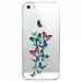 CRYSIPHONE5CPAPILLONS - Coque rigide transparente pour Apple iPhone 5C avec impression Motifs papillons colorés