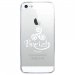 CRYSIPHONE5CTRISKEL - Coque rigide transparente pour Apple iPhone 5C avec impression Motifs Triskel Celte blanc