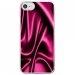 CRYSIPHONE7SOIEROSE - Coque rigide transparente pour Apple iPhone 7 avec impression Motifs soie drapée rose