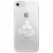 CRYSIPHONE7TRISKEL - Coque rigide transparente pour Apple iPhone 7 avec impression Motifs Triskel Celte blanc