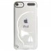 CRYSTOUCH5CRANE - Coque rigide transparente pour Apple iPod Touch 5 avec impression Motifs crâne blanc