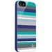 BELKIP5STRIPEBLEU - Coque Belkin Shield Stripes bleue iPhone 5 F8W124VFC01