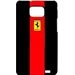 FEGTG2RE - FEGTG2RE coque toucher rubber Ferrari Noire et Rouge pour Samsung Galaxy S II i9100
