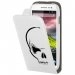 HPRN2L520CRANENOIR - Etui Flip à rabat blanc avec motif crâne noir pour Nokia Lumia 520