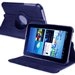 HROTATEP3200BLEU - Etui aspect cuir bleu support rotatif pour Samsung Galaxy Tab 3 7 Pouces