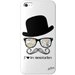 JJMOIP5CHARLYMOUS - Coque motif Moustache Charly iPhone 5 Collection J&j Moatti coloris blanc