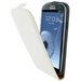 HSLIMLUXY-S3-BLA - Etui Slim Luxy cuir blanc pour Samsung Galaxy S3 i9300