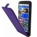 LUXY1320VIOLET - Etui Slim à rabat pour Nokia Lumia 1320 violet lisse aspect mat