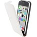 LUXYIP5CBLANC - Etui Slim Luxy en cuir blanc pour iPhone 5C