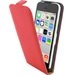 LUXYIP5CROUGE - Etui Slim Luxy en cuir rouge pour iPhone 5C