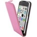 LUXYIP5CROSE - Etui Slim Luxy en cuir rose pour iPhone 5C