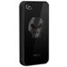 MORESKULL-IP4 - Coque arrière bimatière noire Apple iPhone 4 et 4S