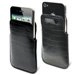 MUCCPPSIP4G005 - Etui Muvit Pocket Slim cuir noir facon Croco pour iPhone 4