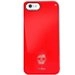 PURO_IP5SKULLROU - Coque arrière Puro rouge et doré skull pour iPhone 5