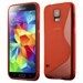 SLINEROUGES5 - Coque Housse S-Line rouge Samsung Galaxy S5