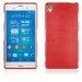 SOFTYMETALXPZ3ROUGE - Housse gel effet métallisé pour Sony Xperia Z3 coloris Rouge aspect métal