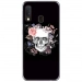 TPU0A20ESKULLFLOWER - Coque souple pour Samsung Galaxy A20e avec impression Motifs skull fleuri
