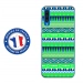 TPU0A50AZTEQUEBLEUVER - Coque souple pour Samsung Galaxy A50 avec impression Motifs aztèque bleu et vert
