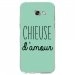 TPU0A52017CHIEUSETURQUOISE - Coque souple pour Samsung Galaxy A5-2017 SM-A520F avec impression Motifs Chieuse d'Amour turquoise