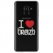 TPU0A8PLUS18COEURBREIZH - Coque souple pour Samsung Galaxy A8-Plus 2018 avec impression Motifs coeur rouge I Love Breizh