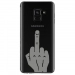 TPU0A8PLUS18MAINDOIGT - Coque souple pour Samsung Galaxy A8-Plus 2018 avec impression Motifs doigt d'honneur
