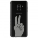 TPU0A8PLUS18MAINPEACE - Coque souple pour Samsung Galaxy A8-Plus 2018 avec impression Motifs main Peace and Love