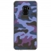 TPU0A8PLUS18MILITAIREBLEU - Coque souple pour Samsung Galaxy A8-Plus 2018 avec impression Motifs Camouflage militaire bleu