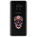 TPU0A8PLUS18SKULLFLEUR - Coque souple pour Samsung Galaxy A8-Plus 2018 avec impression Motifs crâne en fleurs