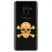 TPU0A8PLUS18SKULLOR - Coque souple pour Samsung Galaxy A8-Plus 2018 avec impression Motifs tête de mort aspect or