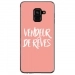 TPU0A8PLUS18VENDREVEROSE - Coque souple pour Samsung Galaxy A8-Plus 2018 avec impression Motifs vendeur de rêves rose