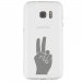 TPU0GALS7MAINPEACE - Coque souple pour Samsung Galaxy S7 SM-G930 avec impression Motifs main Peace and Love